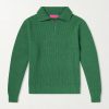 Clemente Ribbed Cashmere Half-Zip Sweater Clemente Ribbed Cashmere Half-Zip Sweater