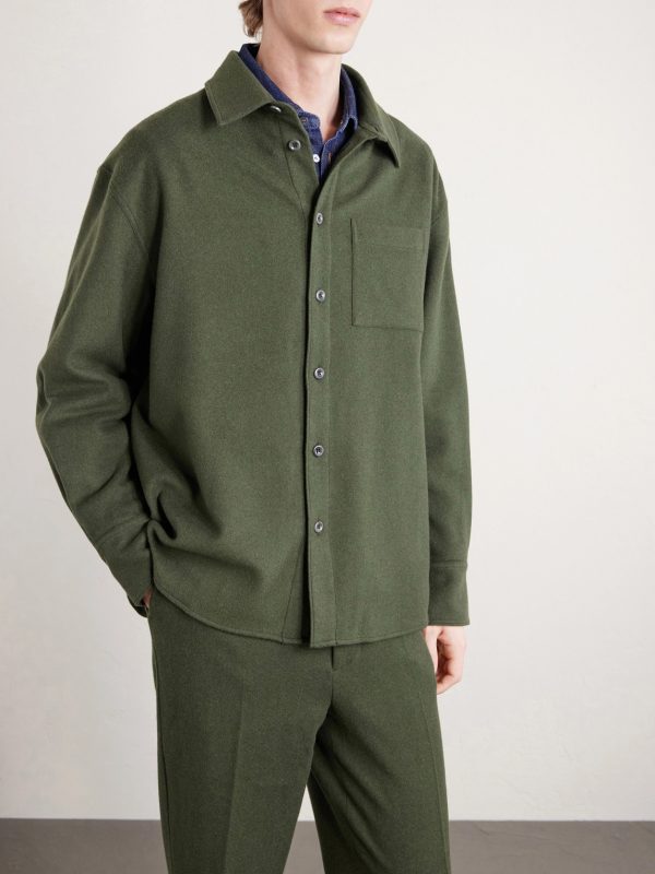 Wool, Silk and Cashmere-Blend Overshirt - FR Wool, Silk and Cashmere-Blend Overshirt - FR