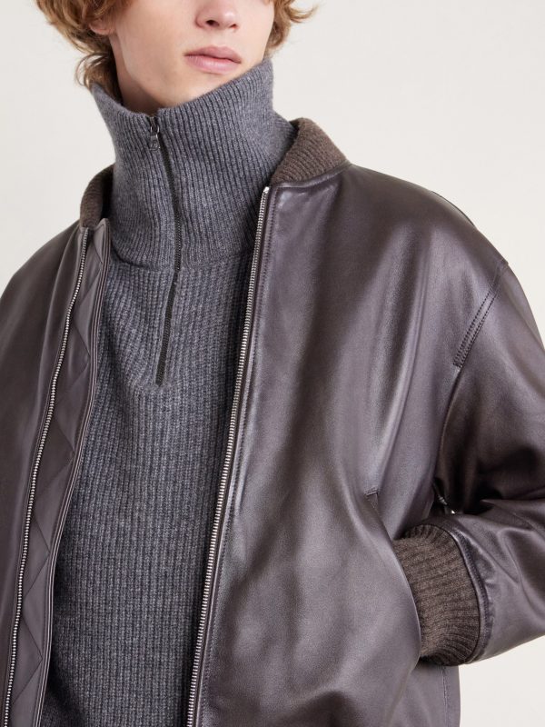 Clemente Ribbed Cashmere Half-Zip Sweater - CU Clemente Ribbed Cashmere Half-Zip Sweater - CU