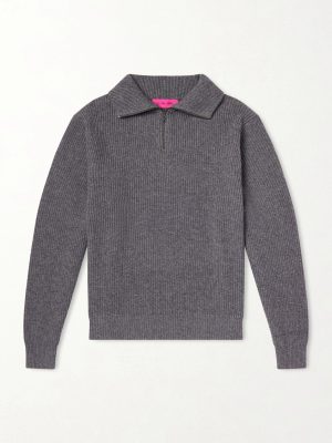Clemente Ribbed Cashmere Half-Zip Sweater Clemente Ribbed Cashmere Half-Zip Sweater