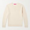 Waffle-Knit Cashmere Henley Sweater Waffle-Knit Cashmere Henley Sweater
