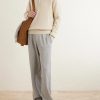 Waffle-Knit Cashmere Henley Sweater - OU Waffle-Knit Cashmere Henley Sweater - OU