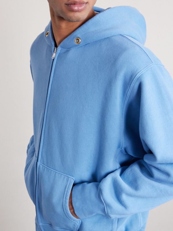 Heavyweight Structured-Fleece Cotton-Jersey Zip-Up Hoodie - CU Heavyweight Structured-Fleece Cotton-Jersey Zip-Up Hoodie - CU