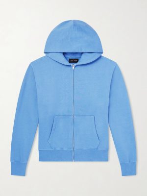 Heavyweight Structured-Fleece Cotton-Jersey Zip-Up Hoodie