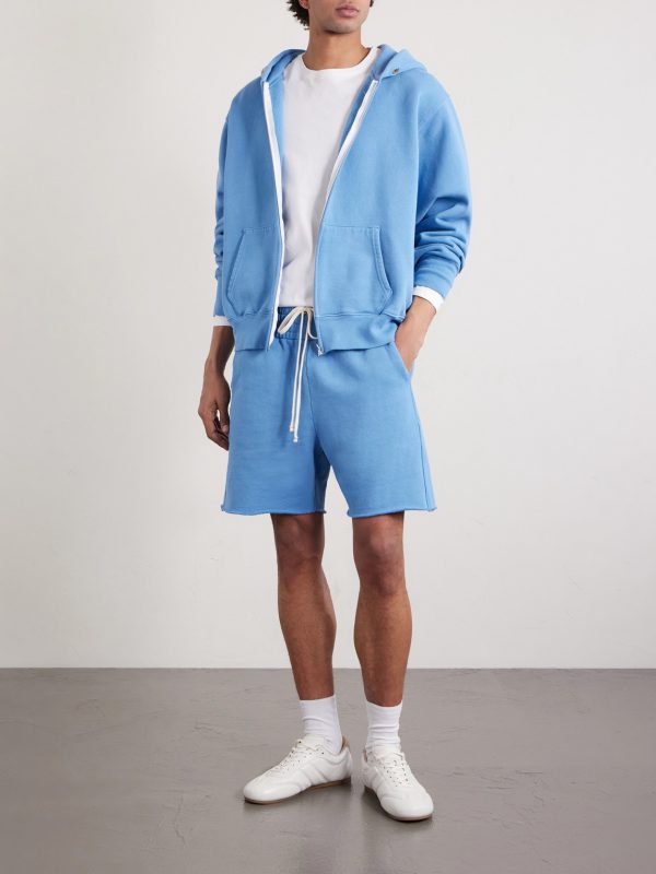 Heavyweight Structured-Fleece Cotton-Jersey Zip-Up Hoodie - OU Heavyweight Structured-Fleece Cotton-Jersey Zip-Up Hoodie - OU