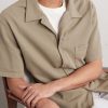 Camp-Collar Garment-Dyed Structured Piqué-Jersey Cuban Shirt - CU Camp-Collar Garment-Dyed Structured Piqué-Jersey Cuban Shirt - CU