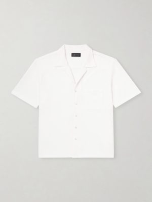 Camp-Collar Garment-Dyed Structured-Piqué Jersey Shirt Camp-Collar Garment-Dyed Structured-Piqué Jersey Shirt