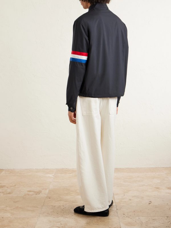 + Harley-Davidson Striped Appliquéd Recycled Shell Jacket - BK + Harley-Davidson Striped Appliquéd Recycled Shell Jacket - BK