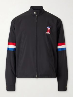 + Harley-Davidson Striped Appliquéd Recycled Shell Jacket + Harley-Davidson Striped Appliquéd Recycled Shell Jacket