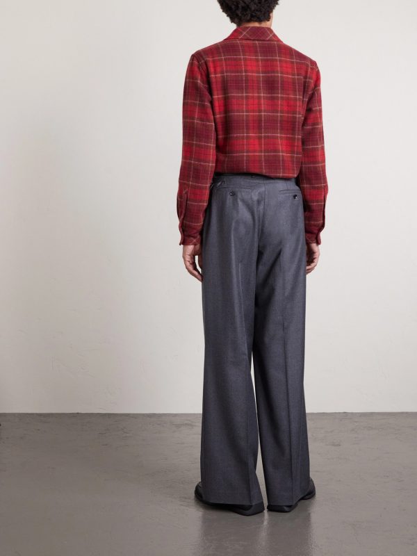 Love Checked Cashmere Shirt - BK Love Checked Cashmere Shirt - BK