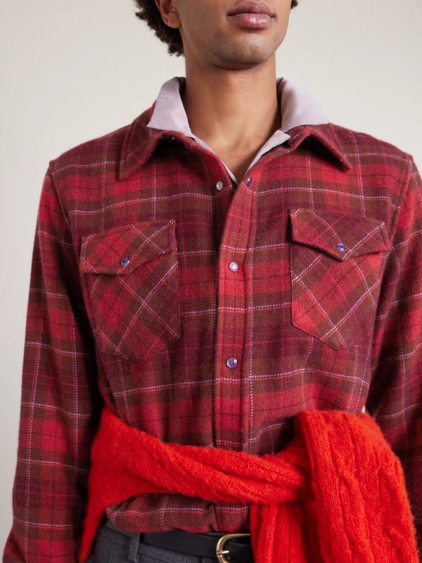 Love Checked Cashmere Shirt - CU Love Checked Cashmere Shirt - CU