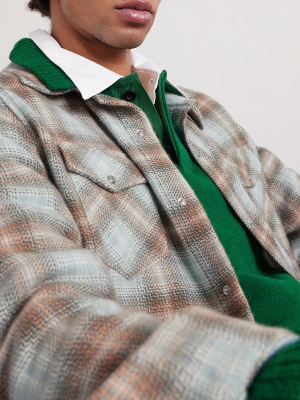 Joy Checked Cashmere Shirt - E1