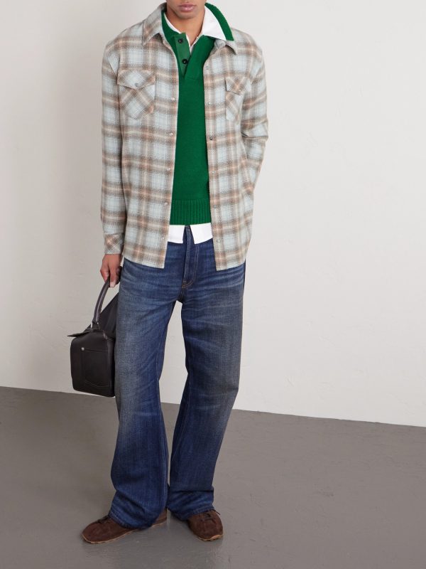 Joy Checked Cashmere Shirt - OU