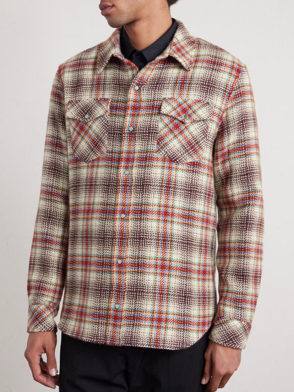 Checked Cashmere Shirt - FR Checked Cashmere Shirt - FR