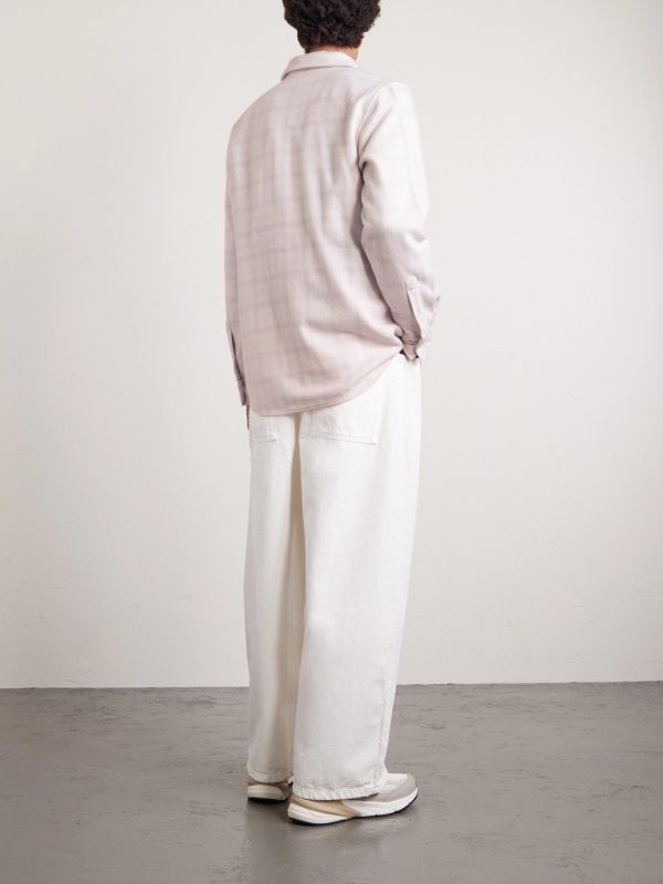Clarity Ombre Checked Cashmere Shirt - BK Clarity Ombre Checked Cashmere Shirt - BK