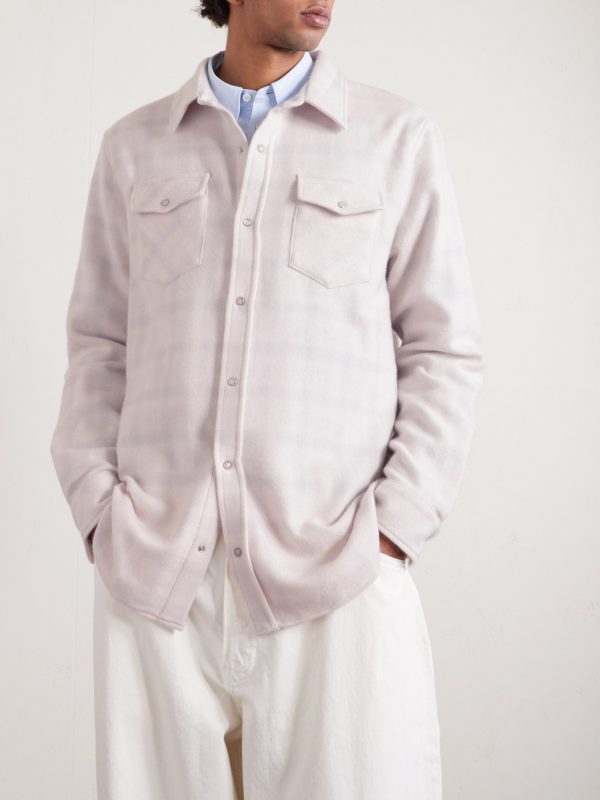 Clarity Ombre Checked Cashmere Shirt - FR Clarity Ombre Checked Cashmere Shirt - FR