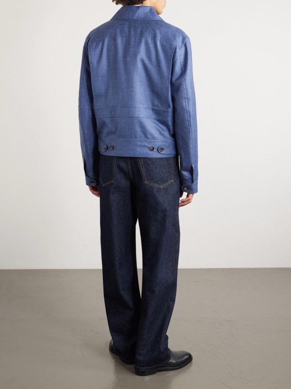 Filipo Wool, Silk and Linen-Blend Jacket - BK Filipo Wool, Silk and Linen-Blend Jacket - BK