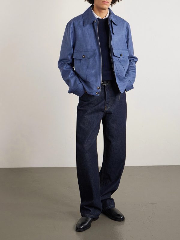 Filipo Wool, Silk and Linen-Blend Jacket - OU Filipo Wool, Silk and Linen-Blend Jacket - OU