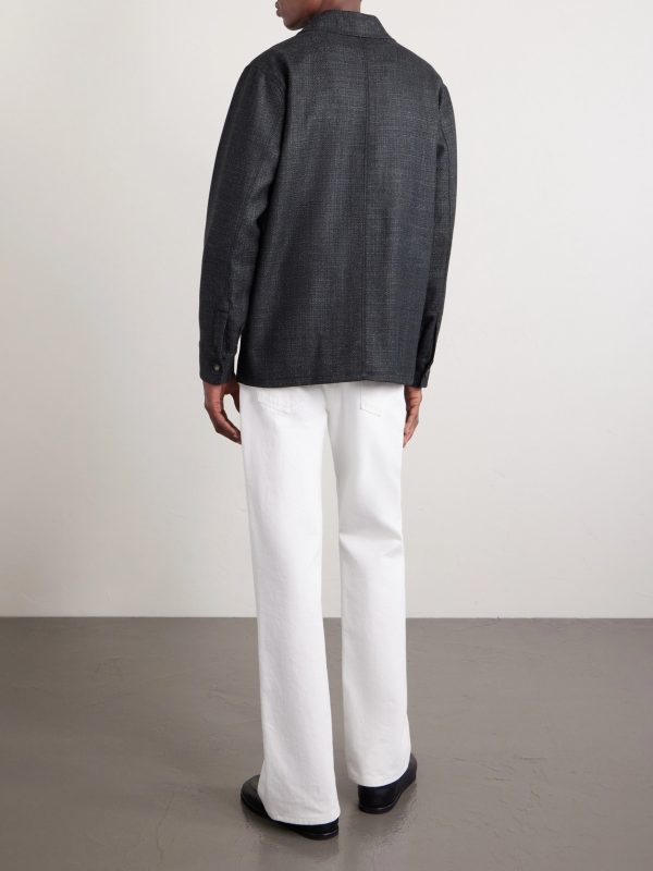 Drew Wool and Silk-Blend Overshirt - BK Drew Wool and Silk-Blend Overshirt - BK