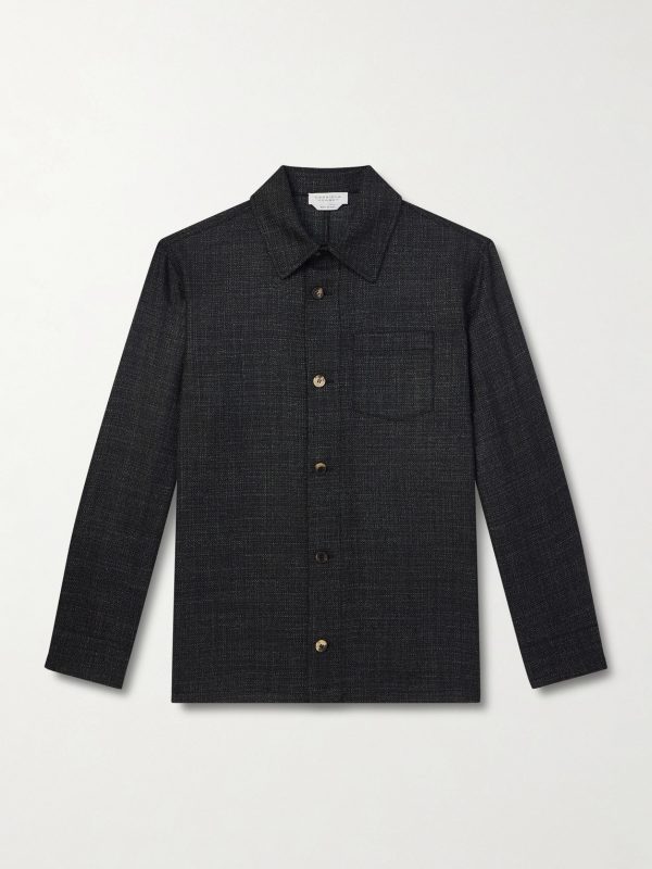 Drew Wool and Silk-Blend Overshirt Drew Wool and Silk-Blend Overshirt