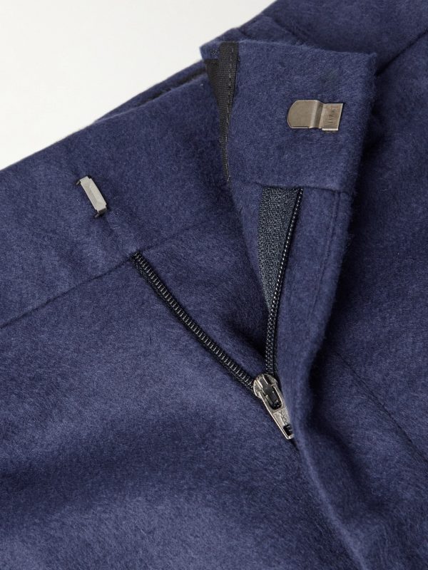 Harold Straight-Leg Brushed Silk-Felt Suit Trousers - E1 Harold Straight-Leg Brushed Silk-Felt Suit Trousers - E1