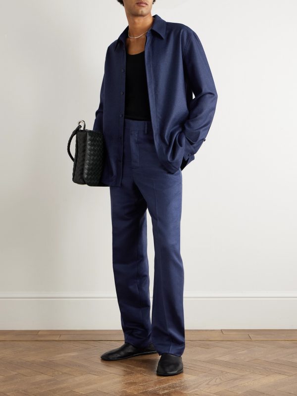 Harold Straight-Leg Brushed Silk-Felt Suit Trousers - OU Harold Straight-Leg Brushed Silk-Felt Suit Trousers - OU