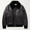 Grant Shearling-Trimmed Leather Aviator Jacket Grant Shearling-Trimmed Leather Aviator Jacket