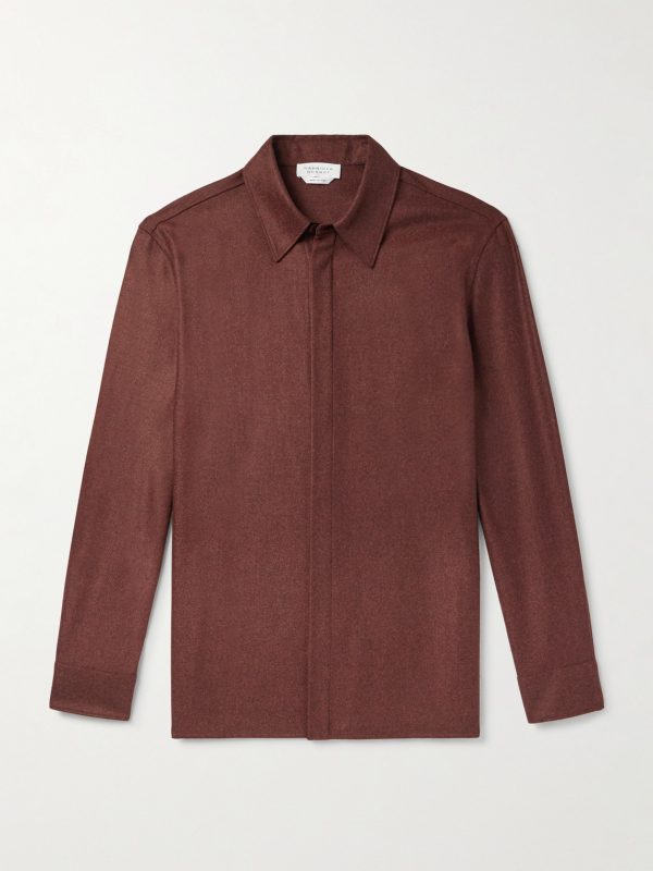 Abbe Wool and Cashmere-Blend Twill Shirt Abbe Wool and Cashmere-Blend Twill Shirt