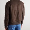 Greg Slim-Fit Padded Suede Bomber Jacket - BK