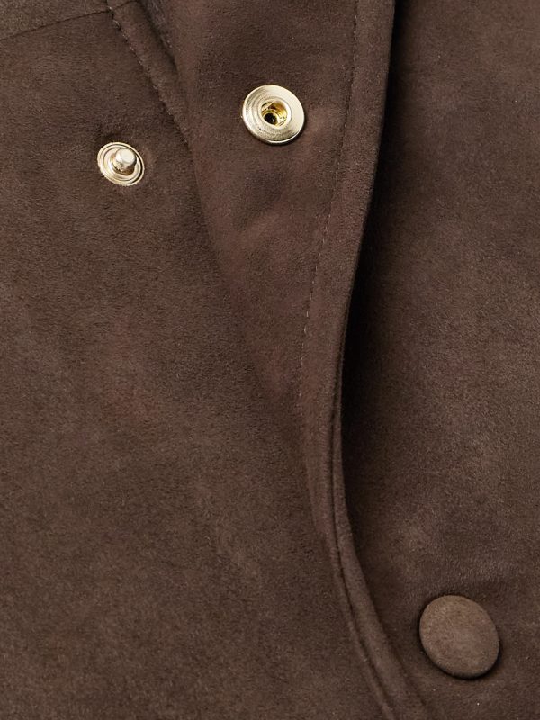 Greg Slim-Fit Padded Suede Bomber Jacket - CU