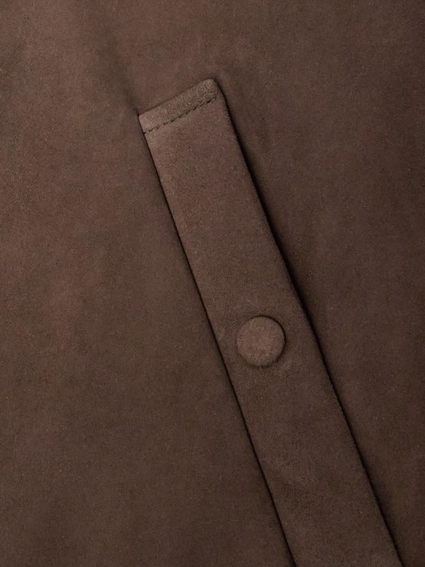 Greg Slim-Fit Padded Suede Bomber Jacket - E1
