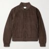 Greg Slim-Fit Padded Suede Bomber Jacket