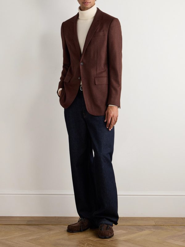 Irving Wool and Cashmere-Blend Flannel Suit Jacket - OU Irving Wool and Cashmere-Blend Flannel Suit Jacket - OU
