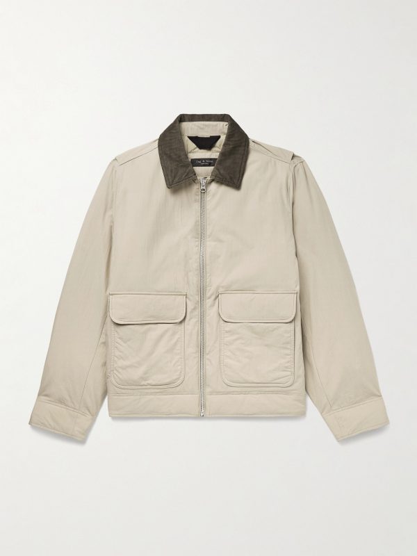 Derrick Corduroy-Trimmed Cotton-Blend Down Jacket Derrick Corduroy-Trimmed Cotton-Blend Down Jacket
