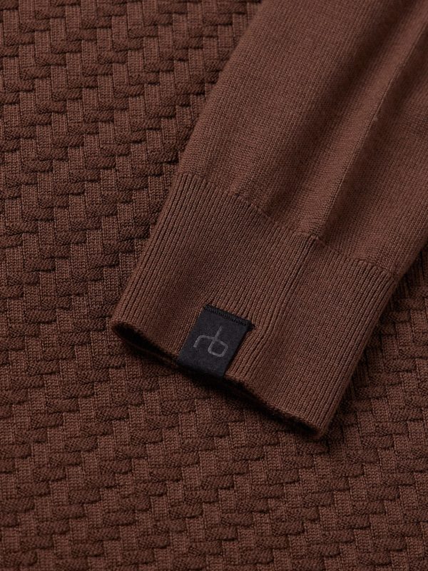 Charles Johnny Slim-Fit Textured-Knit Wool Polo Sweater - CU