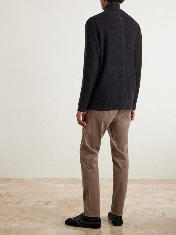 Joel Wool and Lyocell-Blend Half-Zip Sweater - BK Joel Wool and Lyocell-Blend Half-Zip Sweater - BK
