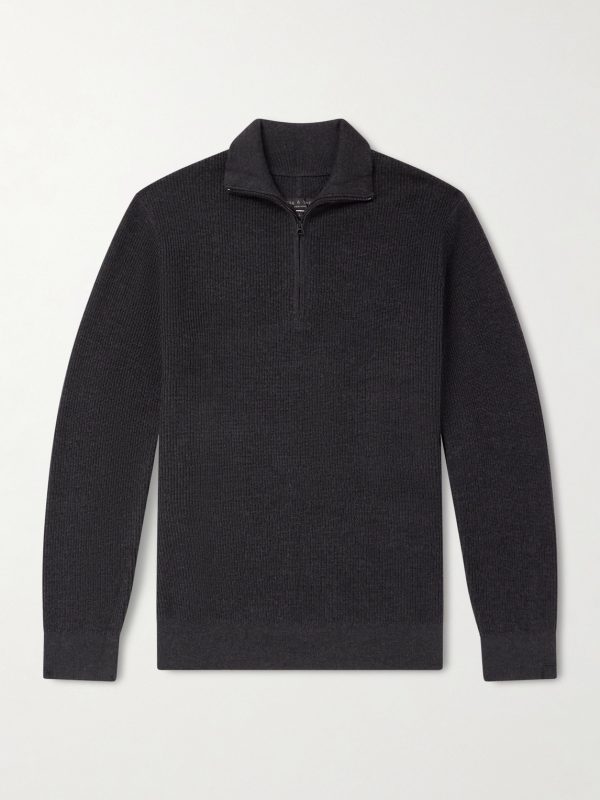 Joel Wool and Lyocell-Blend Half-Zip Sweater Joel Wool and Lyocell-Blend Half-Zip Sweater
