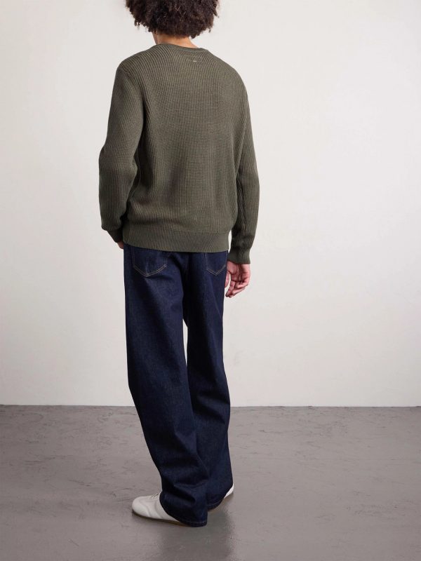 Simon Ribbed Cotton Sweater - BK Simon Ribbed Cotton Sweater - BK