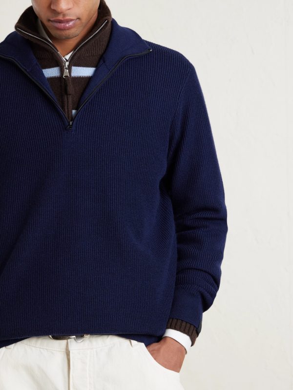 Joel Wool and Lyocell-Blend Half-Zip Sweater - CU Joel Wool and Lyocell-Blend Half-Zip Sweater - CU