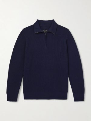 Joel Wool and Lyocell-Blend Half-Zip Sweater Joel Wool and Lyocell-Blend Half-Zip Sweater