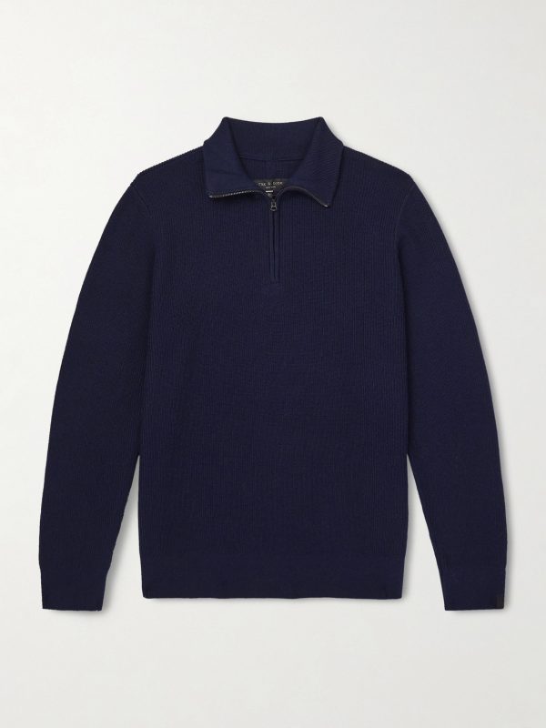 Joel Wool and Lyocell-Blend Half-Zip Sweater Joel Wool and Lyocell-Blend Half-Zip Sweater