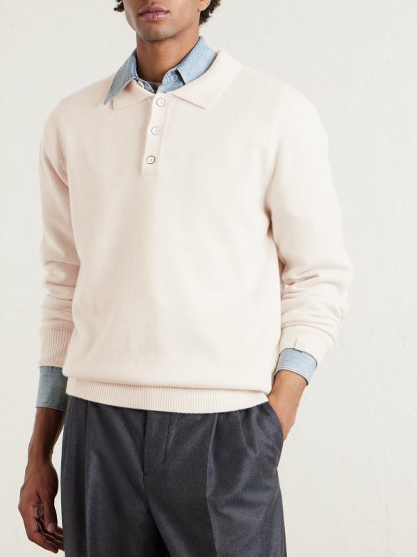 Declan Cashmere Polo Sweater - E1 Declan Cashmere Polo Sweater - E1
