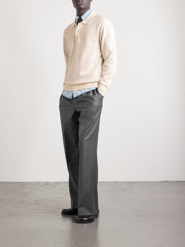 Declan Cashmere Polo Sweater - OU Declan Cashmere Polo Sweater - OU