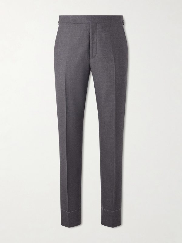 Gregory Straight-Leg Wool-Flannel Trousers Gregory Straight-Leg Wool-Flannel Trousers