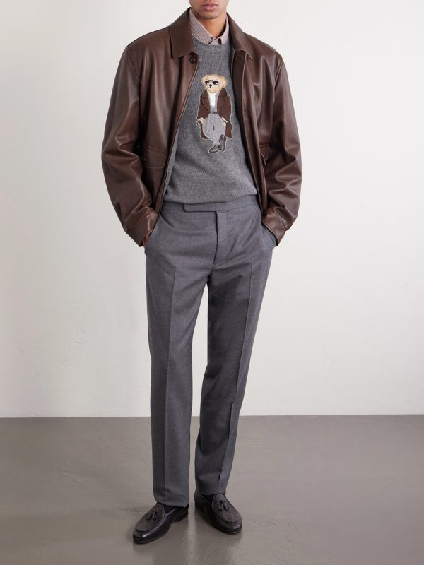 Gregory Straight-Leg Wool-Flannel Trousers - OU Gregory Straight-Leg Wool-Flannel Trousers - OU