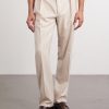 Straight-Leg Pleated Wool-Flannel Trousers - FR Straight-Leg Pleated Wool-Flannel Trousers - FR