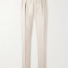 Straight-Leg Pleated Wool-Flannel Trousers Straight-Leg Pleated Wool-Flannel Trousers