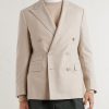 Double-Breasted Wool-Flannel Blazer - FR Double-Breasted Wool-Flannel Blazer - FR