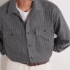Pinstriped Super 150s Wool-Flannel Shirt - CU Pinstriped Super 150s Wool-Flannel Shirt - CU