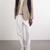 Kent Suede-Trimmed Checked Linen and Wool-Blend Blazer - OU Kent Suede-Trimmed Checked Linen and Wool-Blend Blazer - OU